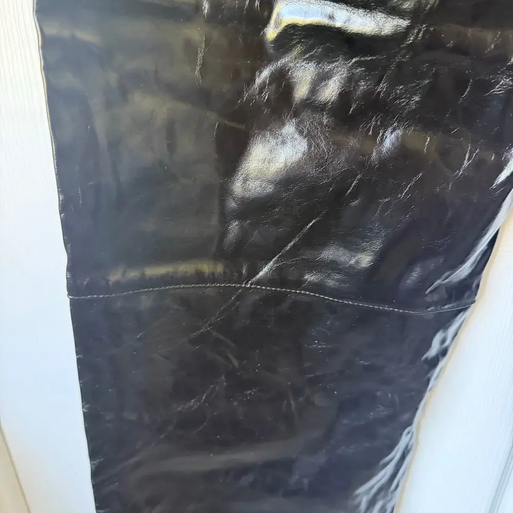 MOTF Black Faux Leather/Vinyl Pants Size Small
